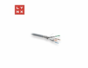LYNX SFTP kabel, Cat6a, LSZH, celoměděný, vnitřní, šedý, cívka 500m
