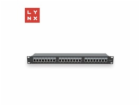 LYNX 19" patch panel  24-port, STP Cat6, 50µ, stíněný, černý