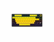 LORGAR Klávesnice KBP7075MW, mechanická, 75%, bezdrátová herní, černá/žlutá, CS