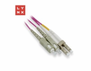 LYNX duplexní patch kabel MM, OM4, LC/SC, 50/125µm, 1m