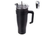 Hrnek TERMO 1,2 l nerez+brčko černý