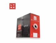 LYNX UTP kabel, Cat6, PE (Fca), celoměděný, venkovní, černý, box 305m