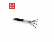 LYNX FTP kabel, Cat5e, PE (Fca), 0,5mm, celoměděný, venkovní, černý, box 305m