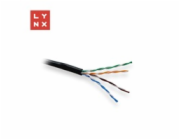 LYNX UTP kabel Cat5e, PE (Fca), celoměděný, venkovní, černý, box 305m