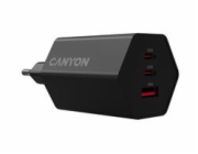 CANYON charger HEXAGON 65 GaN 65W 2xPD 1xQC EU Black
