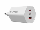 CANYON charger HEXAGON 65 GaN 65W 2xPD 1xQC EU White