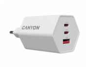 CANYON charger HEXAGON 65 GaN 65W 2xPD 1xQC EU White