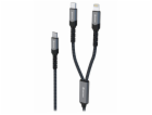 Swissten nabíjecí kabel 2v1 USB-C / USB-C + lightning 100...