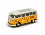 Welly Volkswagen T1 Bus (1963) 1:24 Love & Peace oranžový