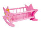 small foot Dřevěná růžová kolébka hvězda
