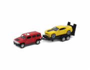 Welly Autovlek Hummer H3 + Chevrolet Camaro ZL1 1:34