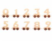 small foot Vláčkodráha - vláček přírodní číslice - 1 ks číslice