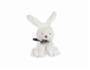 Doudou Plyšový králíček s šátkem 12 cm tmavě modrá s kytičkami
