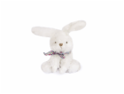 Doudou Plyšový králíček s šátkem 12 cm fialová s kytičkami