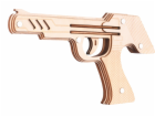 Woodcraft Dřevěné 3D puzzle Zbraň na gumičky