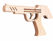 Woodcraft Dřevěné 3D puzzle Zbraň na gumičky