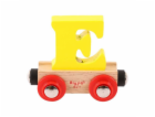 Bigjigs Rail Vagónek dřevěné vláčkodráhy - Písmeno E 