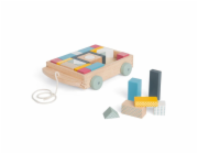 Bigjigs Toys Vozík s dřevěnými kostkami