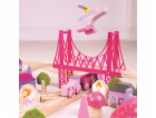 Bigjigs Rail Dřevěná velká vláčkodráha princezny