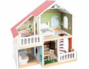 small foot Dřevěný domeček pro panenky s terasou