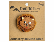 2Kids Toys Dřevěná magnetka velká pompon Kočka