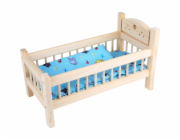 small foot Dřevěné hračky postýlka pro panenky přírodní