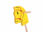 Bigjigs Toys Koníček na tyči žlutý