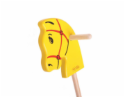 Bigjigs Toys Koníček na tyči žlutý