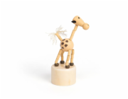 Bigjigs Toys Dřevěná mačkací zvířátka Safari Žirafa