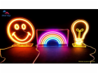2Kids Toys LED NEON LIGHT lampička Jednorožec růžovobílý