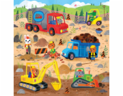 Mudpuppy Podlahové puzzle auta na stavbě 25 dílků