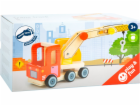 small foot Dřevěné auto s jeřábem