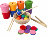 2Kids Toys Duhové kuličky, mince a kalíšky 8 barev