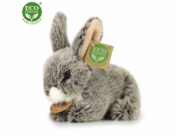 Rappa Plyšový králík tmavě šedý ležící 17 cm ECO-FRIENDLY