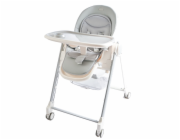 2Kids Toys Jídelní židlička s kolečky šedá