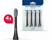 CONCEPT Náhradní hlavice k zubním kartáčkům PERFECT SMILE ZK500x, Soft Clean, 4 ks, černé ZK0053 