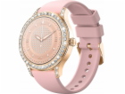 Dámské chytré hodinky Veltori VT360-1 s růžovým silikonov...