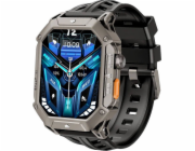 Chytré hodinky Rubicon SmartWatch Rubicon RNCF24 šedé silikonové konverzace BT Call.