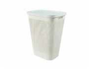 Koš na prádlo Curver Pure 55 l krémový s víkem