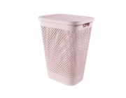 Koš na prádlo Curver Pure 55 l růžový s víkem