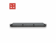 LYNX 19" patch panel  24-port, FTP Cat5e, 50µ, stíněný, černý