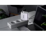 Adaptér Sponge C3 65W GaN, USB-C/USB-A, bílý