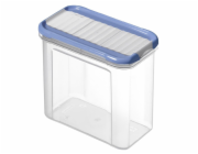 Nádoba na sypké produkty, 1 l, průhledná/modrá