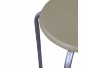 Taburetka Domoletti Demet, stříbrná/dřevěná