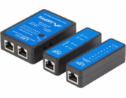 Lanberg NT-0404 zkoušečka síťových kabelů PoE tester Černá, Modrá