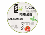 Talíř na pizzu 31 cm zelený okraj HT-27020533zele