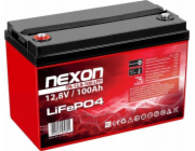 NEXON AKUMULÁTOR LIFEPO4 100AH 12,8V, BLUETOOTH (APLIKACE) A TOPNÁ PODLOŽKA