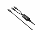 UNITEK USB-C 2W1 PD 100W SILIKONOVÝ KABEL 1,8 M