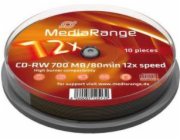 MediaRange CD-RW 700 MB, prázdná CD