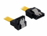 Delock - Kabel SATA - Serial ATA 150/300/600 - SATA (M) pravoúhlý do SATA (M) rovné - 30 cm - palcové svorky - žlutá